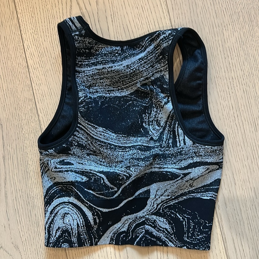 Athleta Aurora black swirl leggings bra workout set - Picture 4 of 6